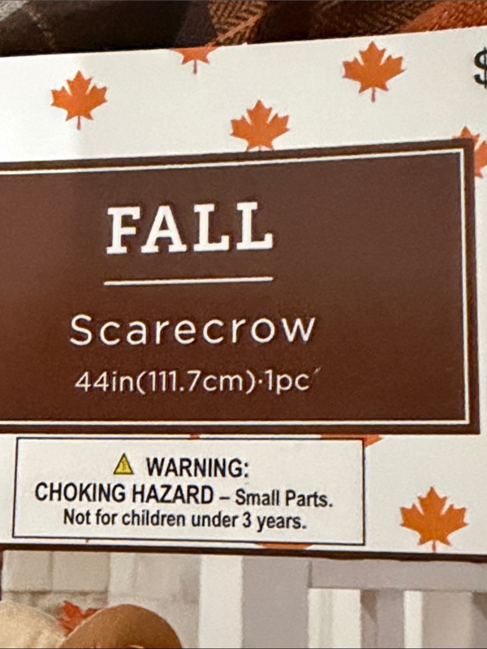 NEW Fall Large Scarecrow Decor 44in - Fall Outdoor Decorations - Picture 6 of 6